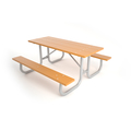 Frog Furnishings Cedar 6' Galvanized Frame Table with Galvanized Frame PB 6CEDGFPIC